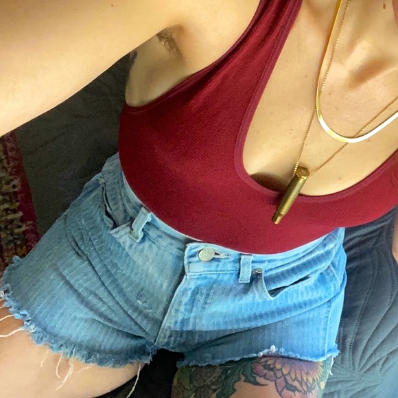 Vintage High Waisted Denim Lee Shorts - Picture 4 of 4